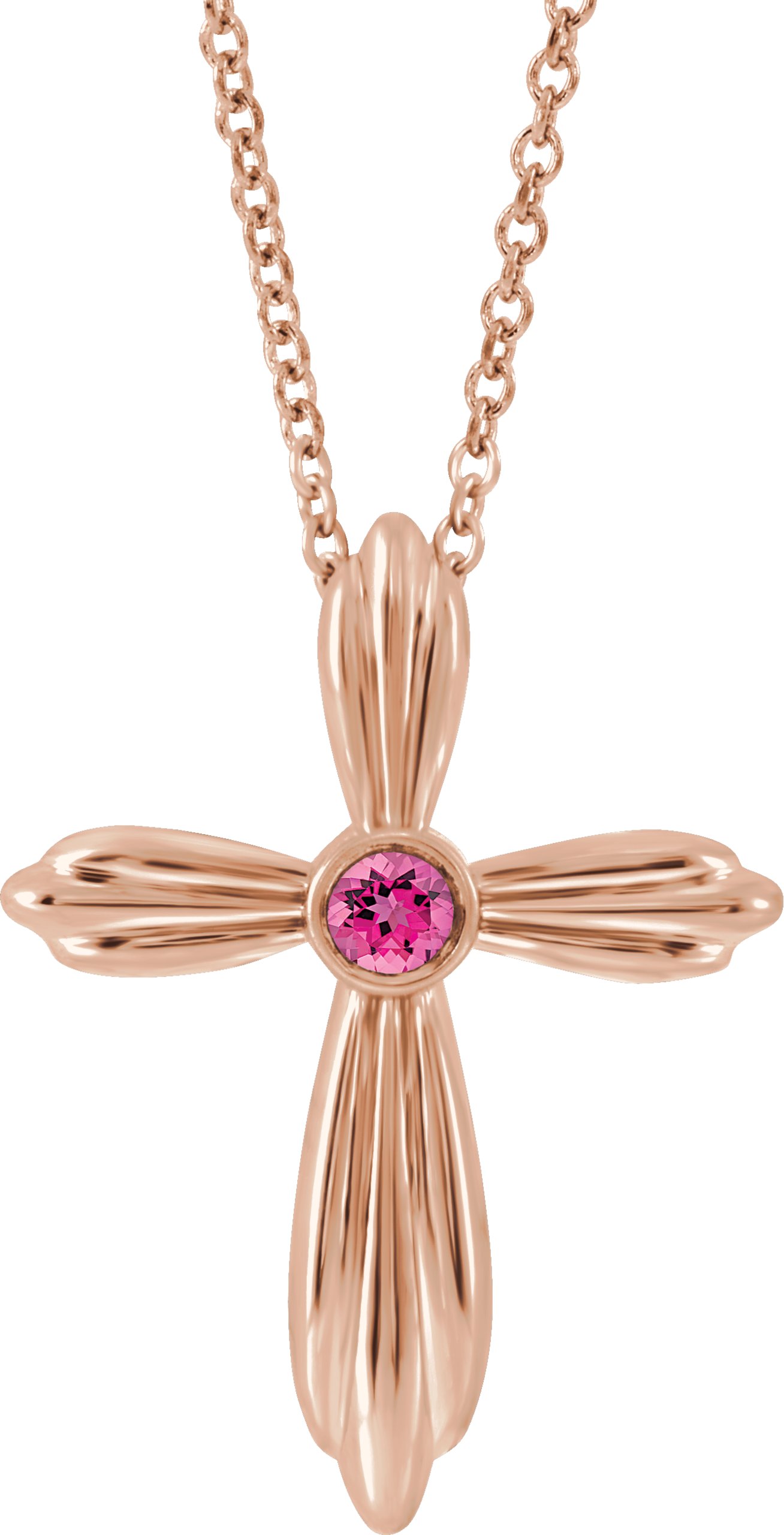 Bezel-Set Cross Necklace or Pendant