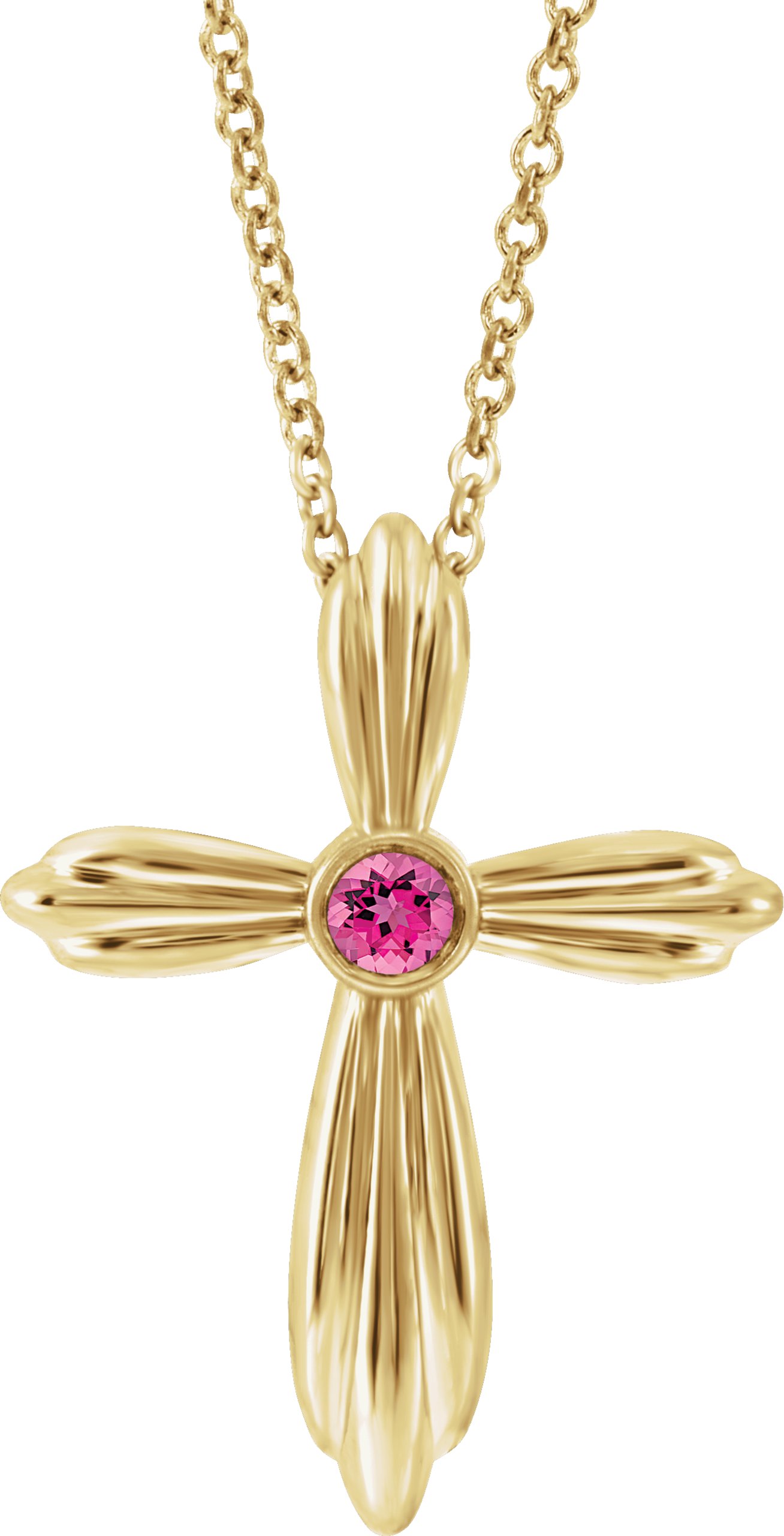 Bezel-Set Cross Necklace or Pendant