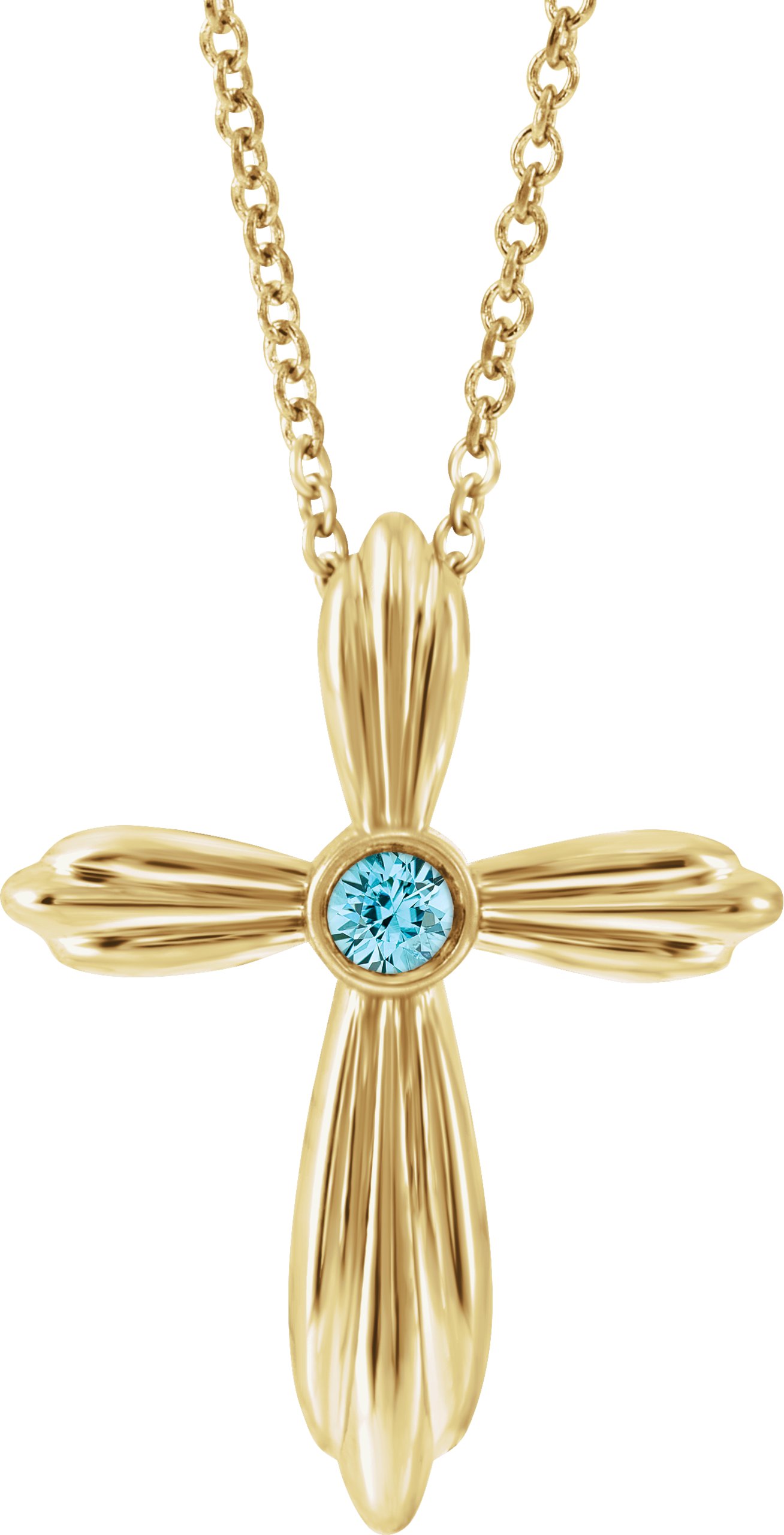 Bezel-Set Cross Necklace or Pendant
