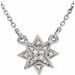 Sterling Silver .04 CTW Natural Diamond Star 16-18