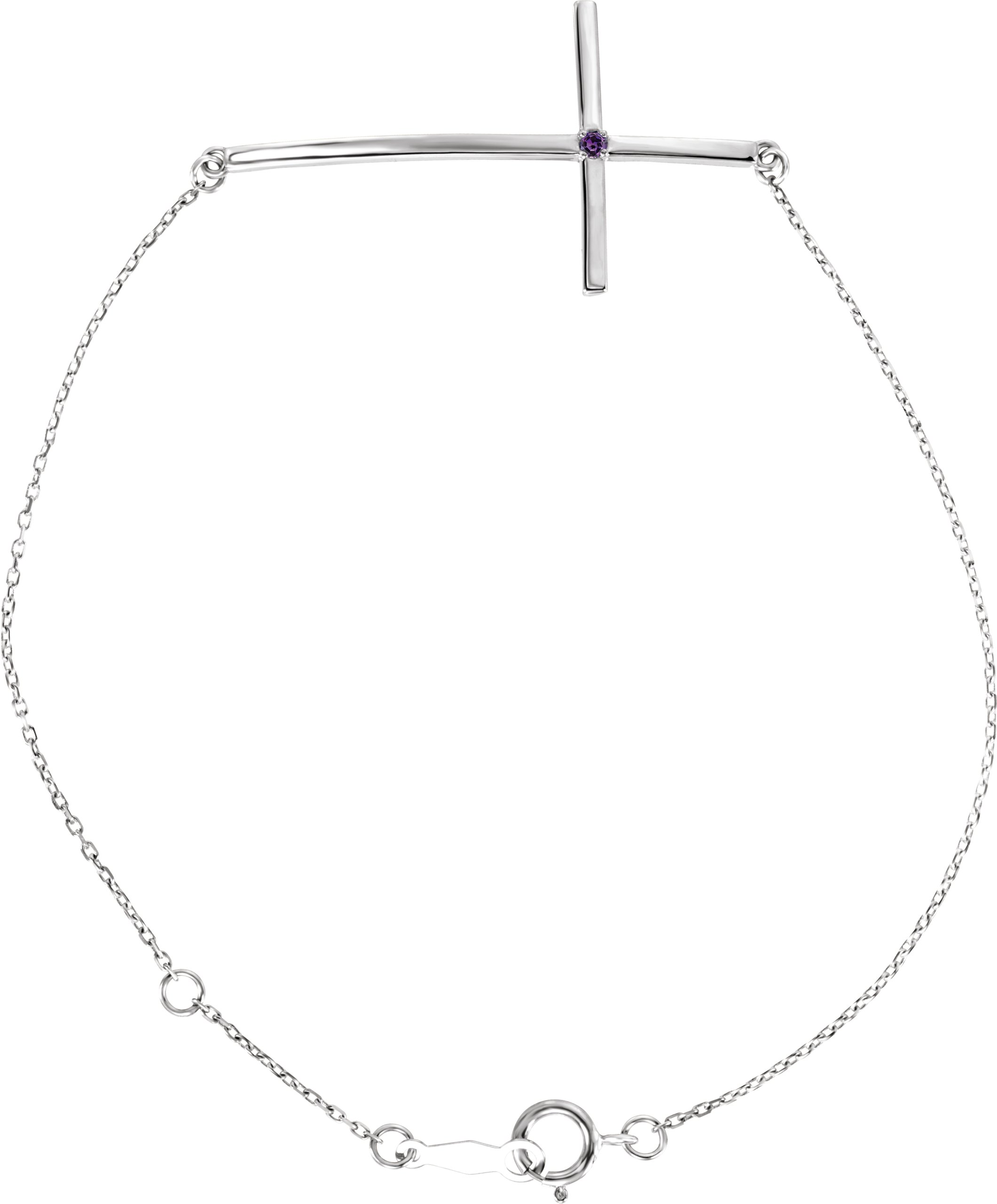 Accented Sideways Cross Bracelet