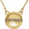 14K Yellow .025 CTW Diamond Circle 16 inch Necklace Ref. 11874856