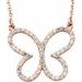 14K Rose 1/4 CTW Natural Diamond Butterfly 16