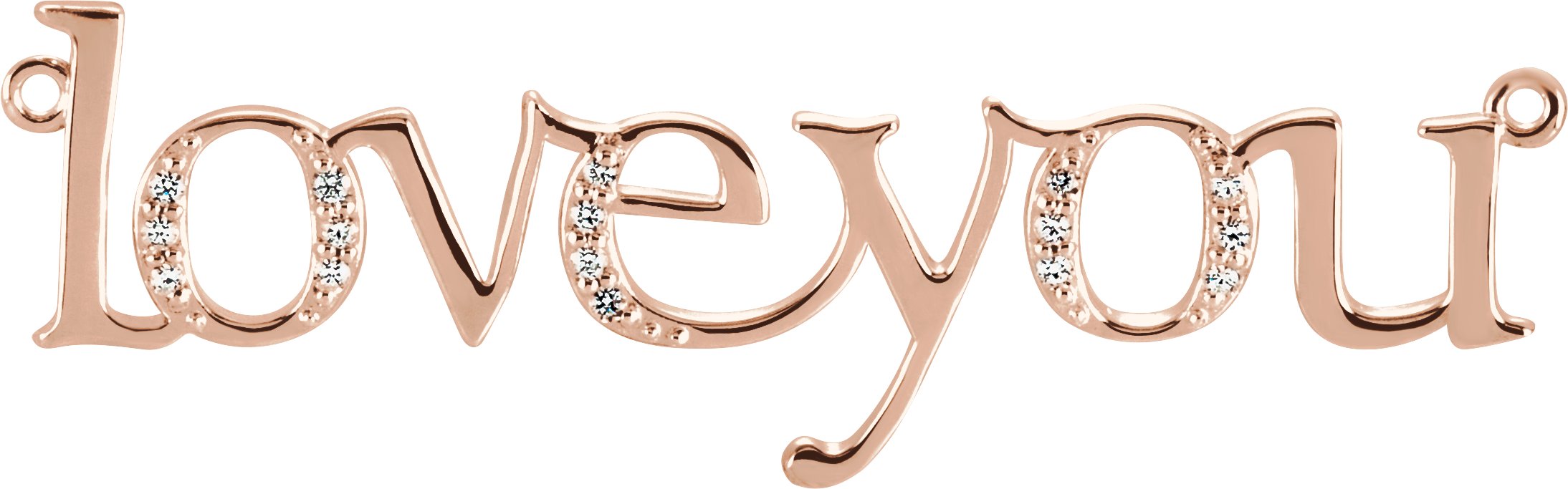 "Love You" Phrase Necklace or Center
