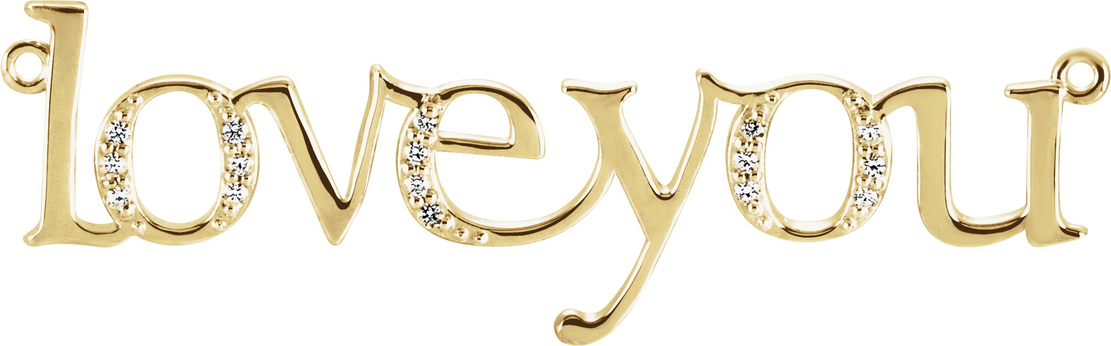 "Love You" Phrase Necklace or Center