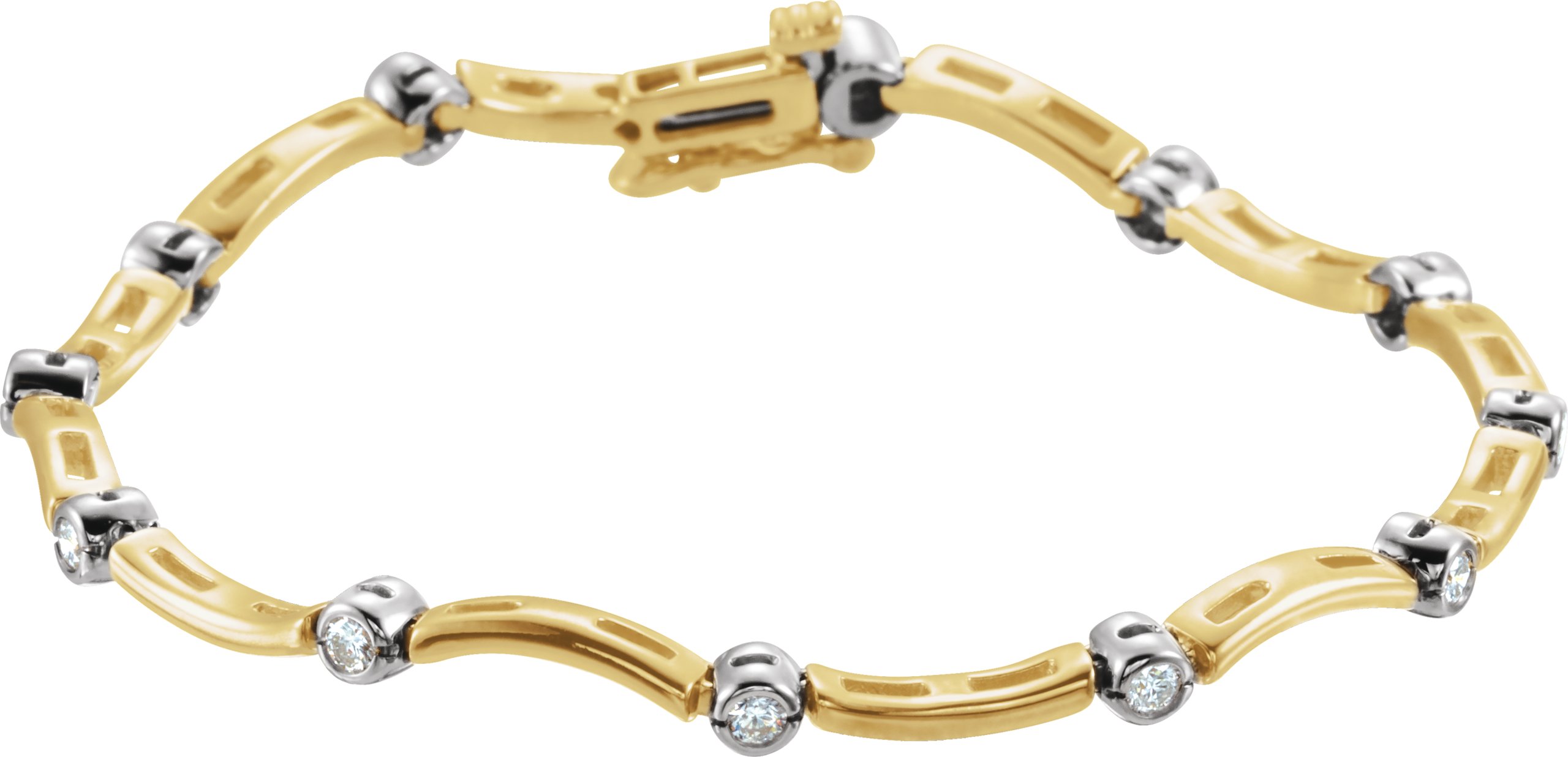 Two Tone Diamond Bracelet .5 CTW Ref 547070