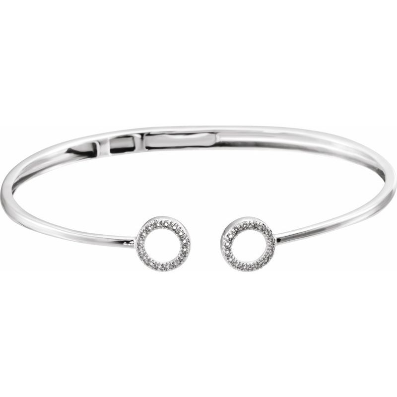 Circle Hinged Cuff Bracelet