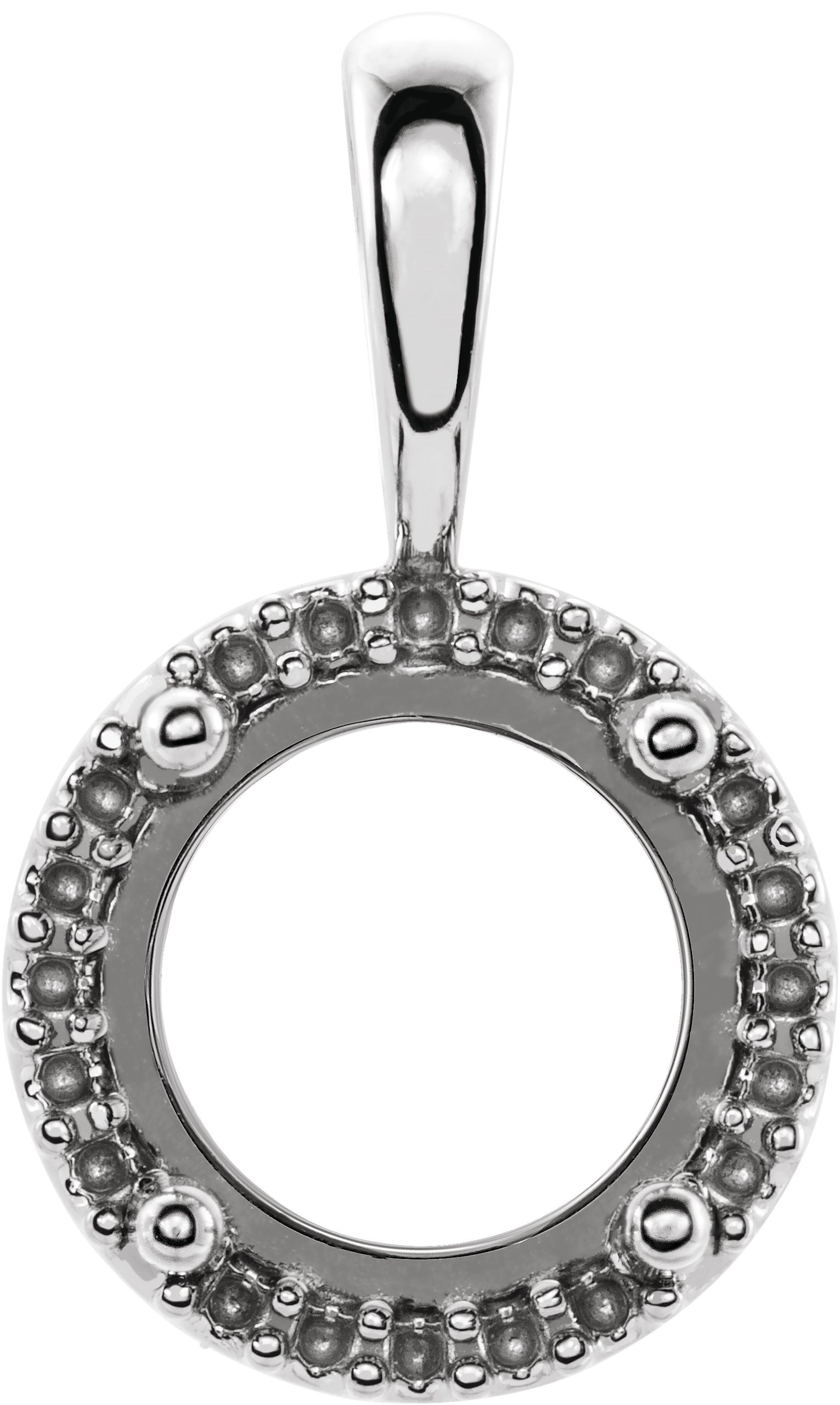 Round 4-Prong Halo-Style Cabochon Pendant