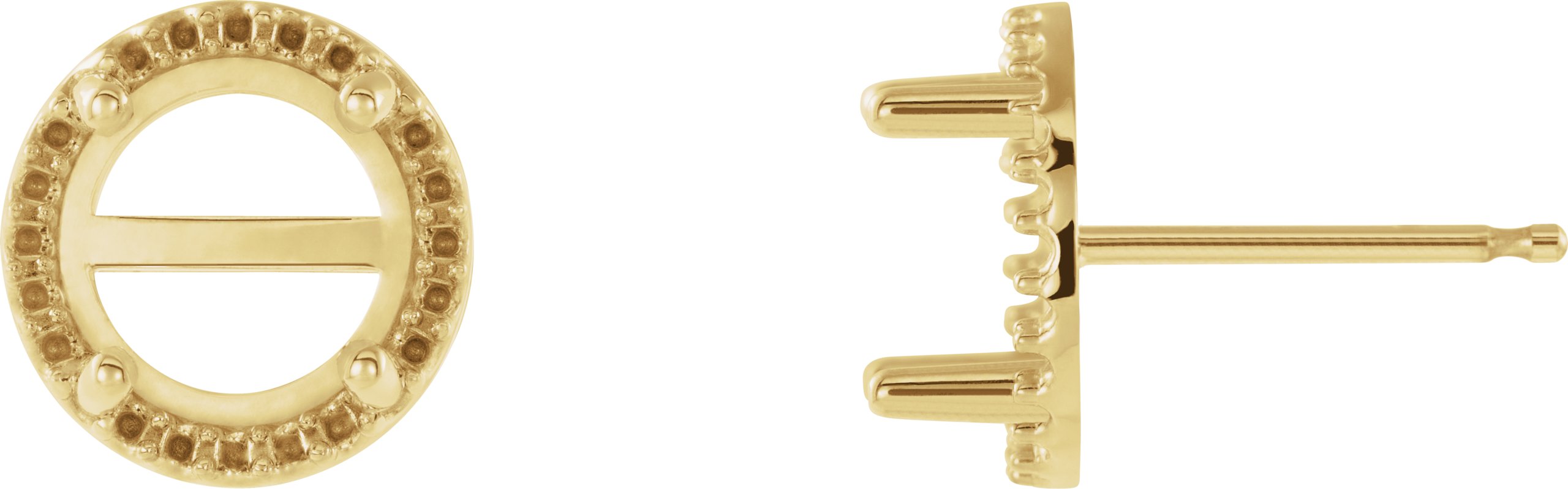 Round 4-Prong Halo-Style Earrings