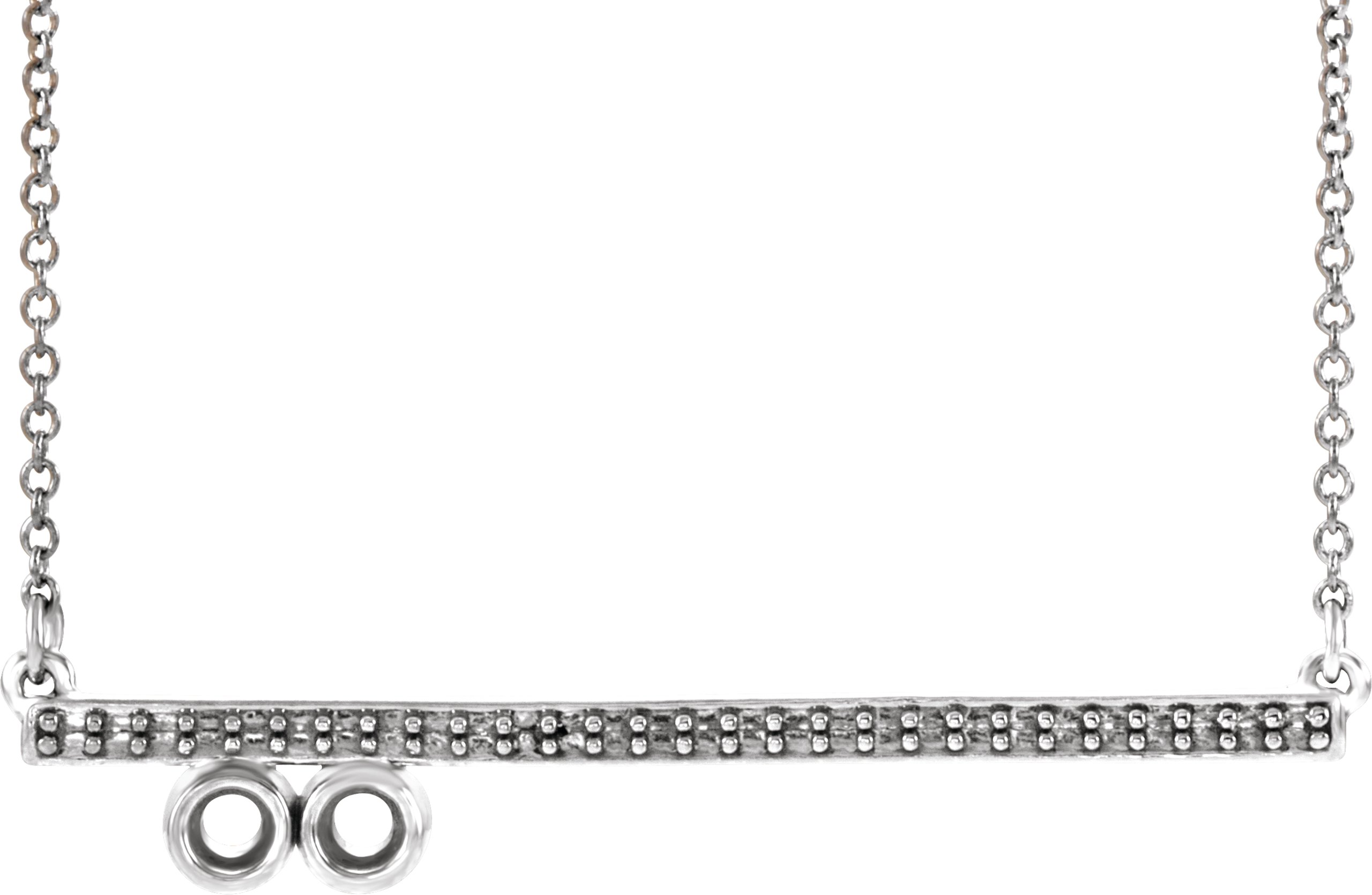 Family Bezel-Set Bar Necklace