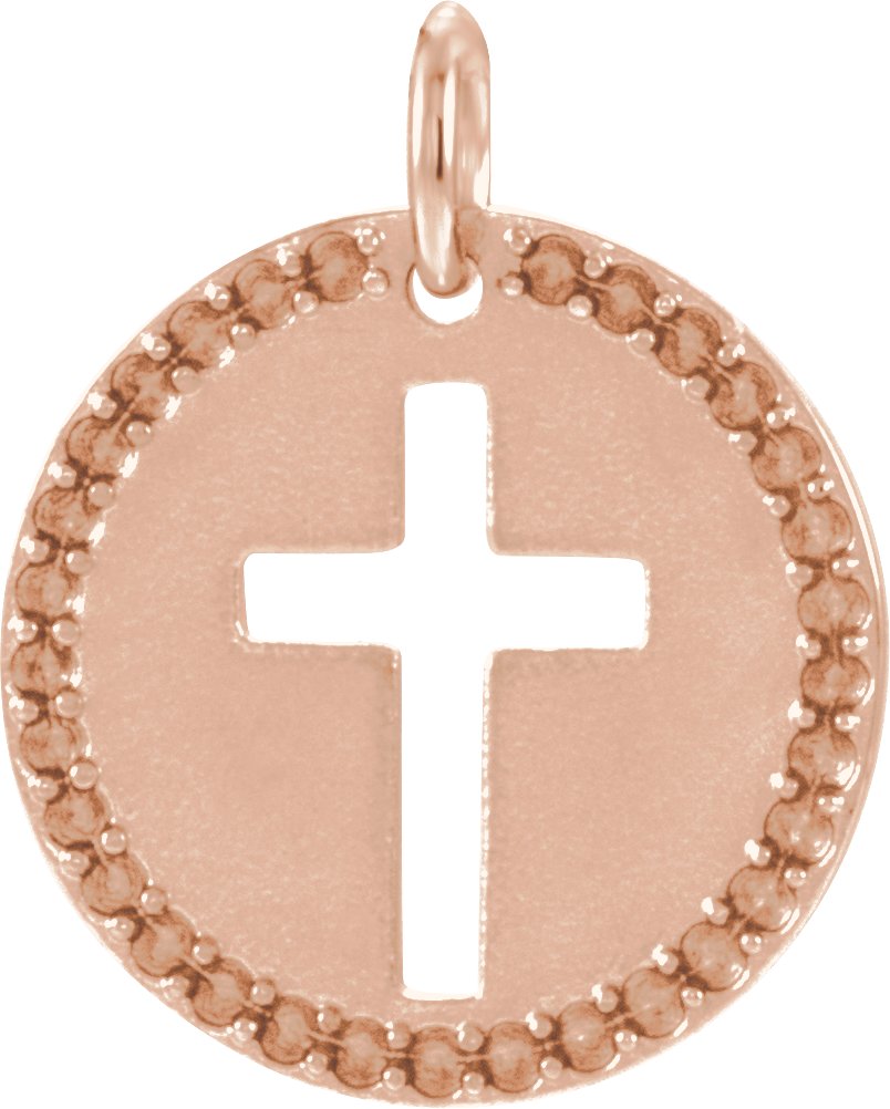 Accented Pierced Cross Necklace or Pendant