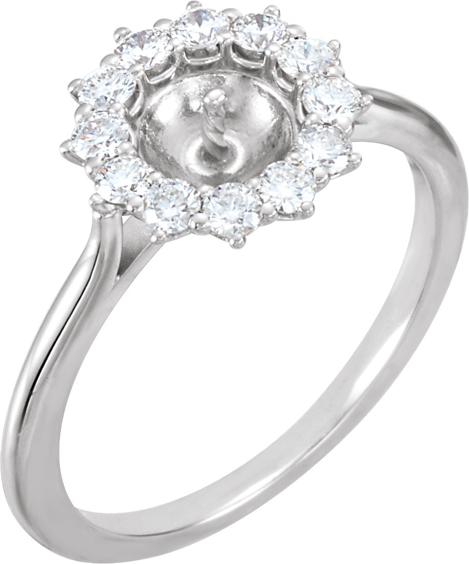 Halo-Style Pearl Ring