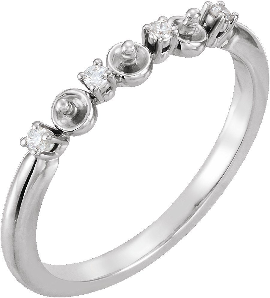 Three-Stone Pearl Ring