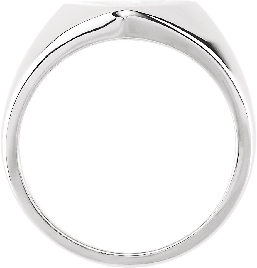 Sterling Silver 11x10 mm Heart Signet Ring