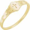 Childrens Signet Ring with Cross Ref 292264