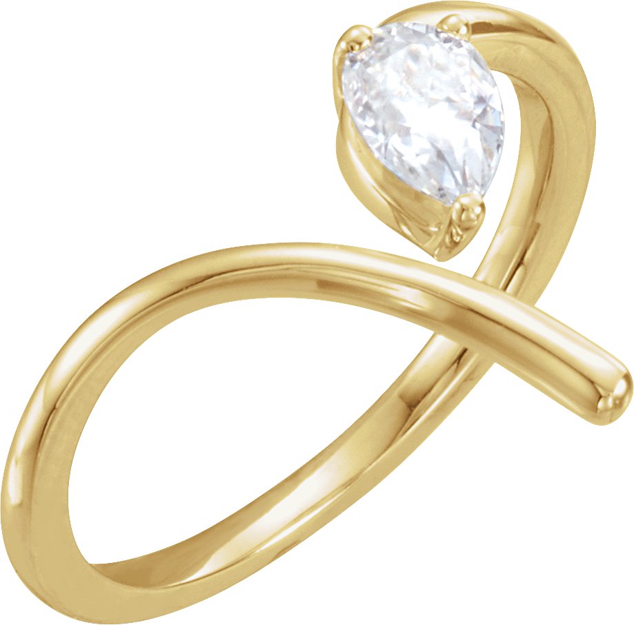 Charles & Colvard Moissanite® Bypass Ring  