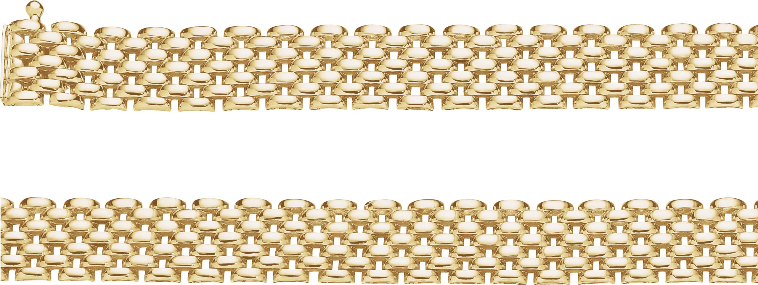 14K Yellow 10.25 mm Panther 17" Chain