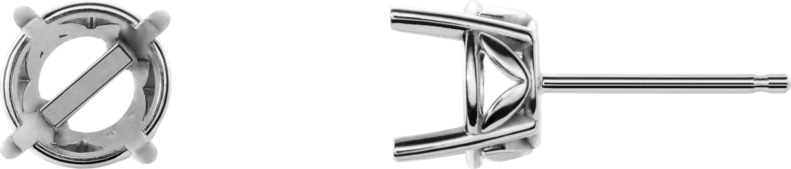 Round 4-Prong Stud Earrings