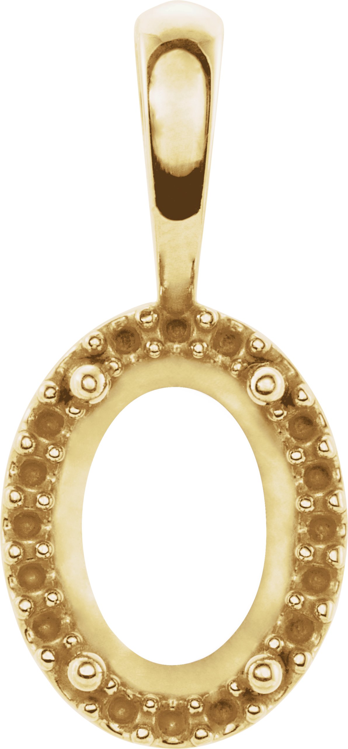 Oval 4-Prong Halo-Style Cabochon Pendant