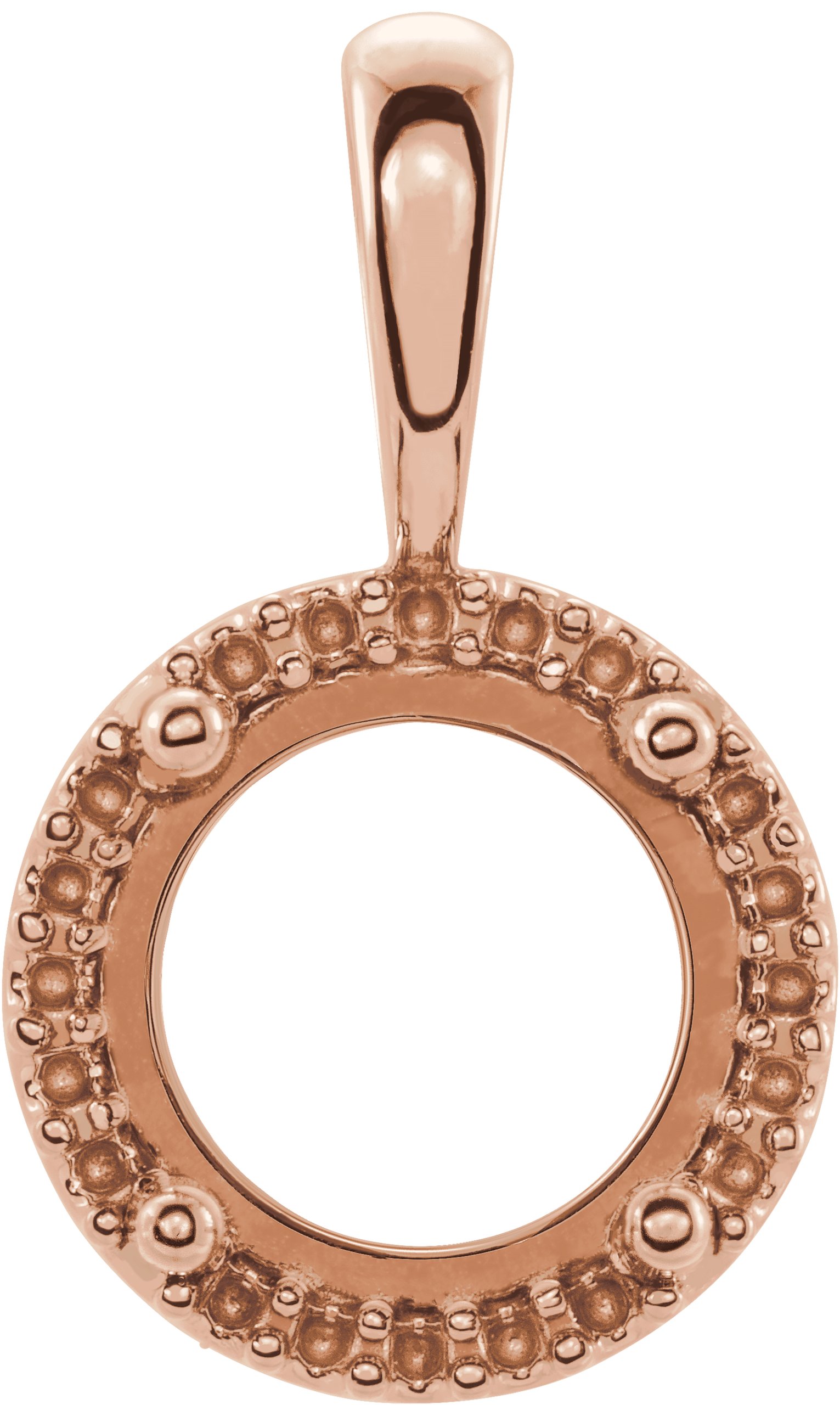 Round 4-Prong Halo-Style Cabochon Pendant