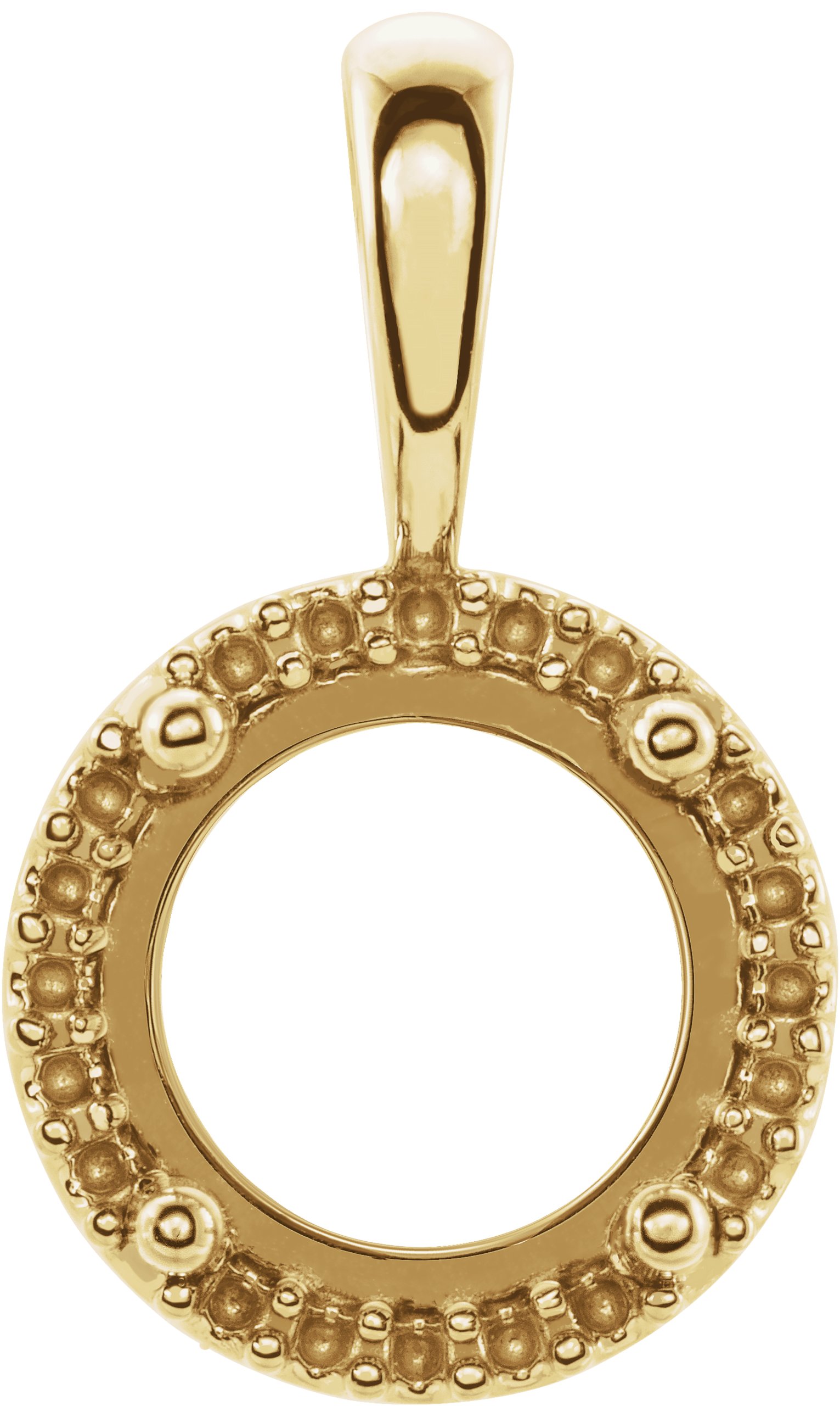 Round 4-Prong Halo-Style Cabochon Pendant
