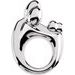 Sterling Silver 20.25x14 mm Mother and Child® Slide Pendant