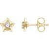 14K Yellow 3 mm Round April Youth Star Birthstone Earrings Ref. 13847878