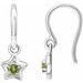 14K White 3 mm Round August Youth Star Birthstone Earrings