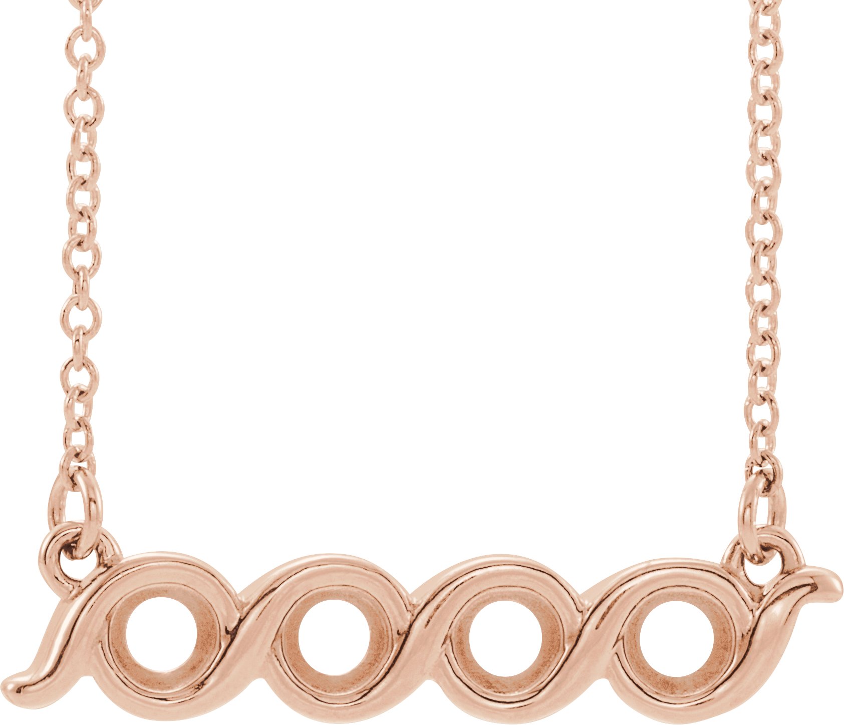 Family Bezel-Set Bar Necklace or Center
