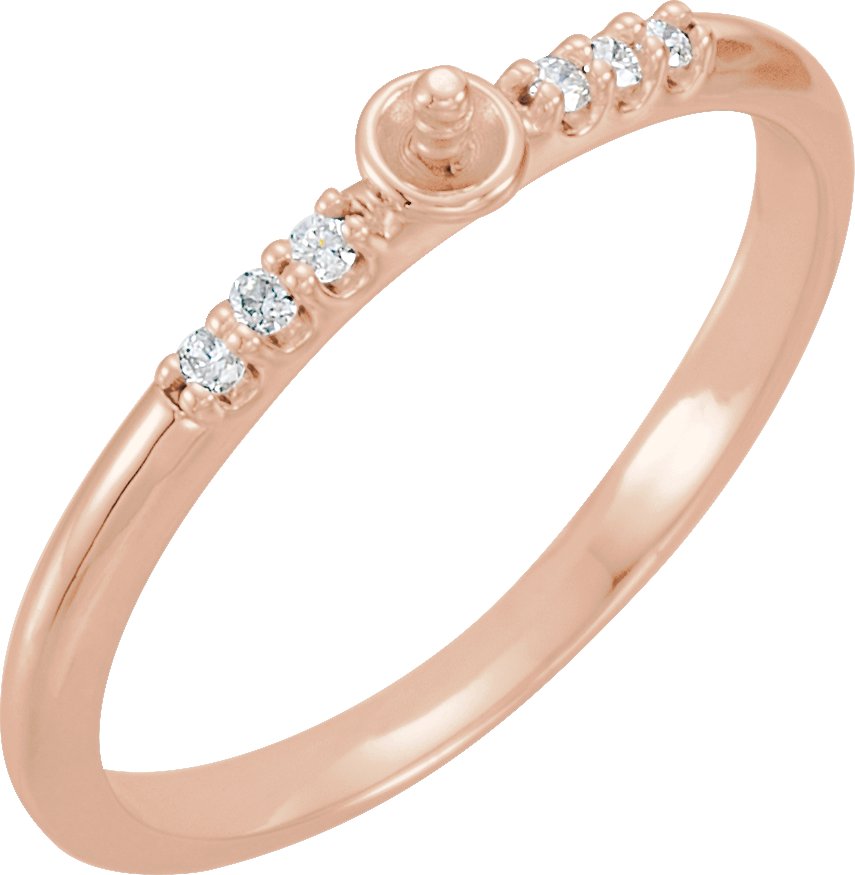 Accented Stackable Pearl Ring