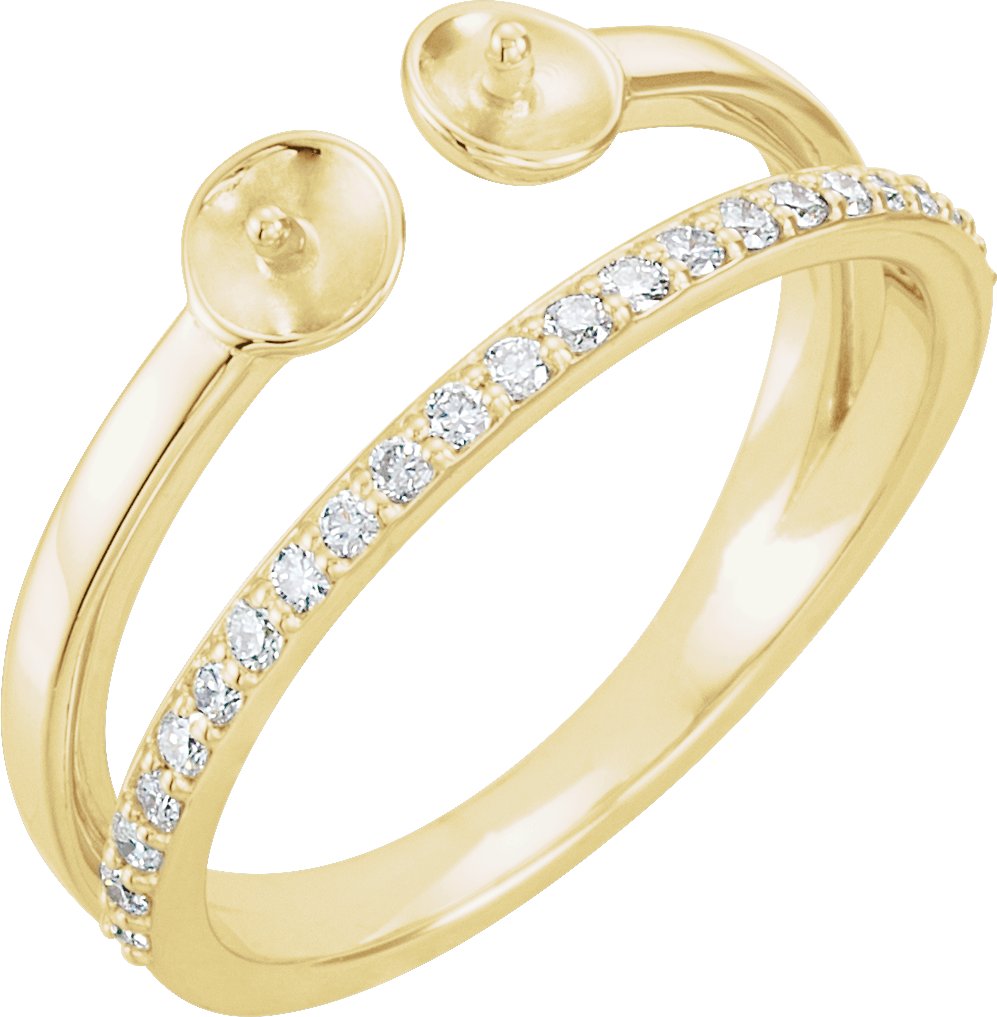 Two-Stone Pearl Ring
