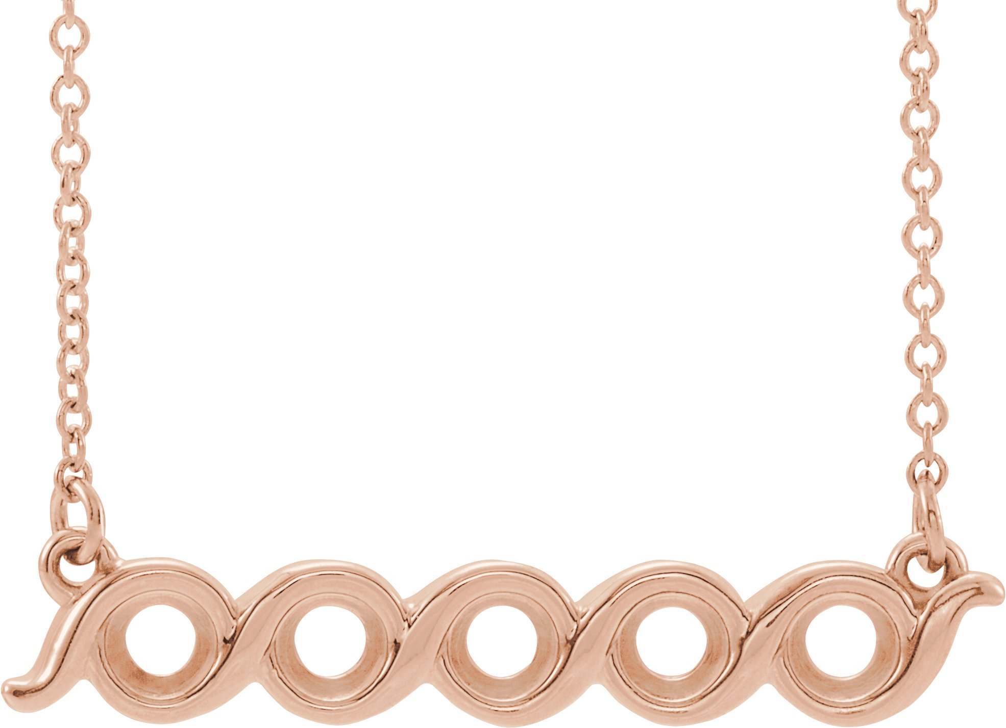 Family Bezel-Set Bar Necklace or Center