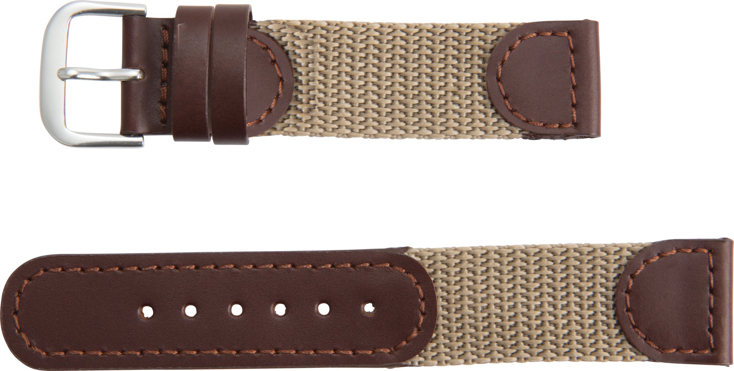 Men's Nylon/Leather Watch Band