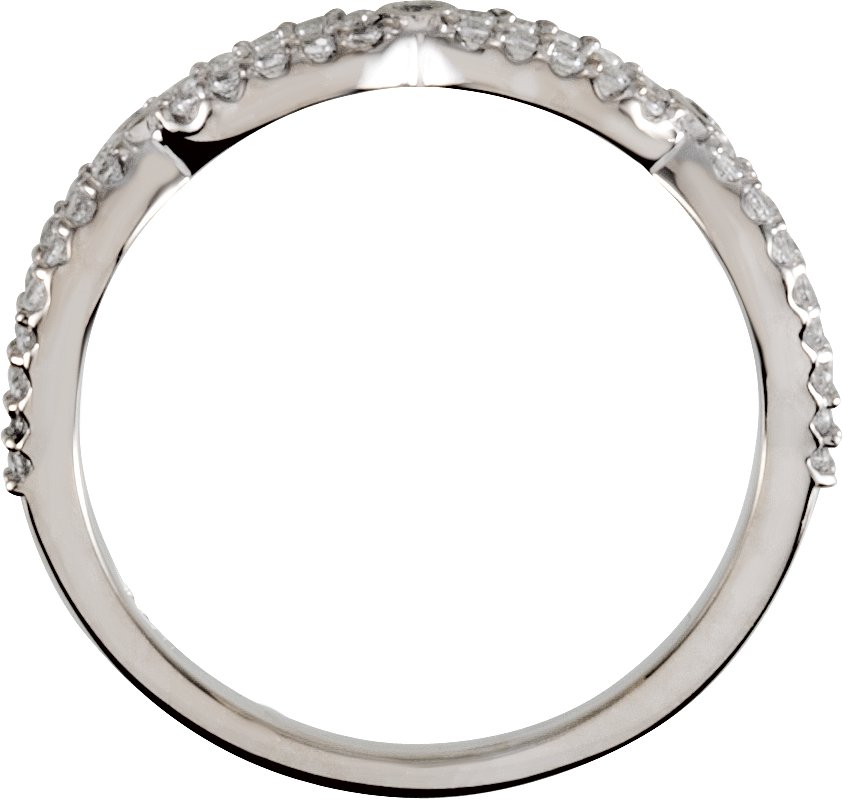 14K White Gold 1/4 CTW Natural Diamond Band