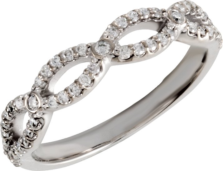 14K White Gold 1/4 CTW Natural Diamond Band