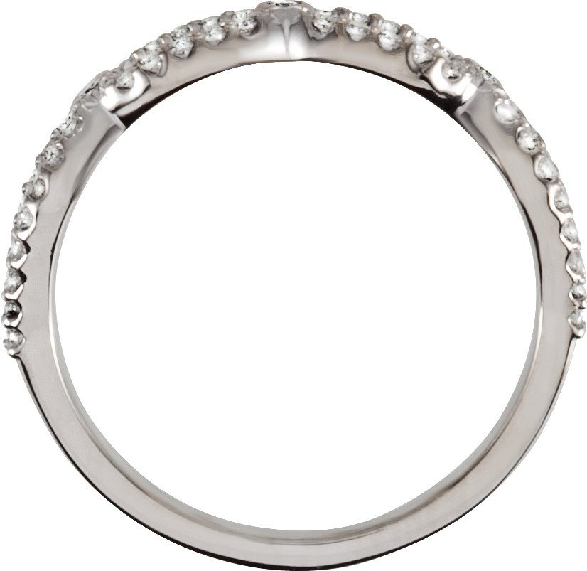 14K White Gold 1/4 CTW Natural Diamond Band