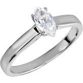 10K White 5/8 CTW Diamond Engagement Ring