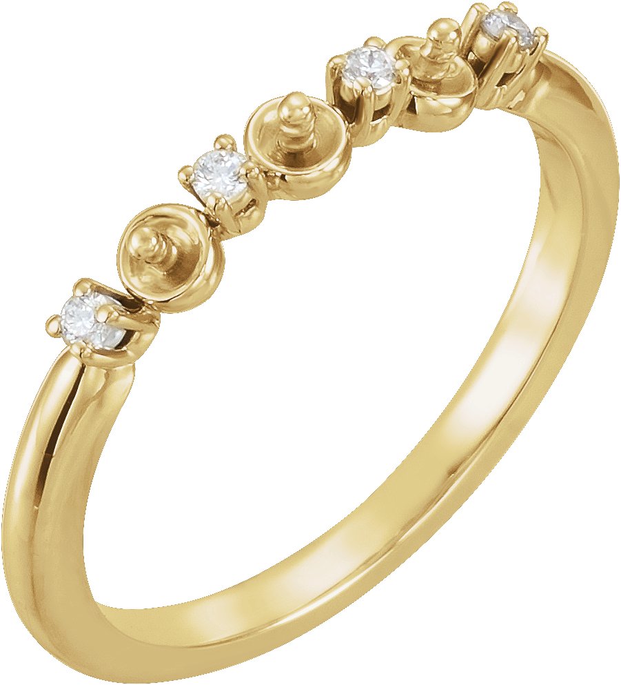 Three-Stone Pearl Ring