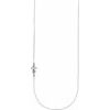 Platinum Infinity Inspired Off Center Sideways Cross 16 inch Necklace Ref. 13443087