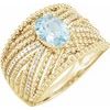 14K Yellow Aquamarine and .17 CTW Diamond Ring Ref 13839446
