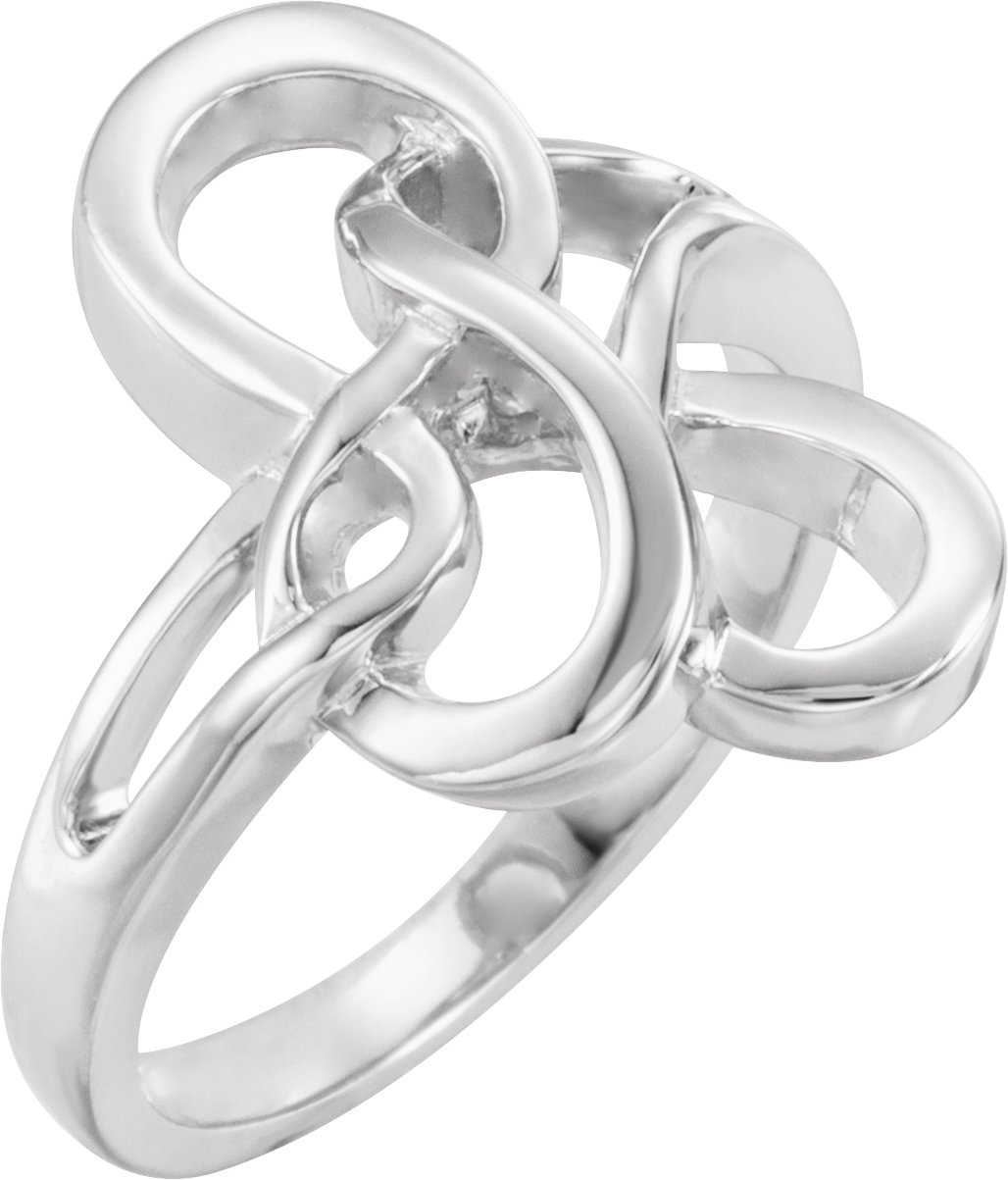 14K White Freeform Ring