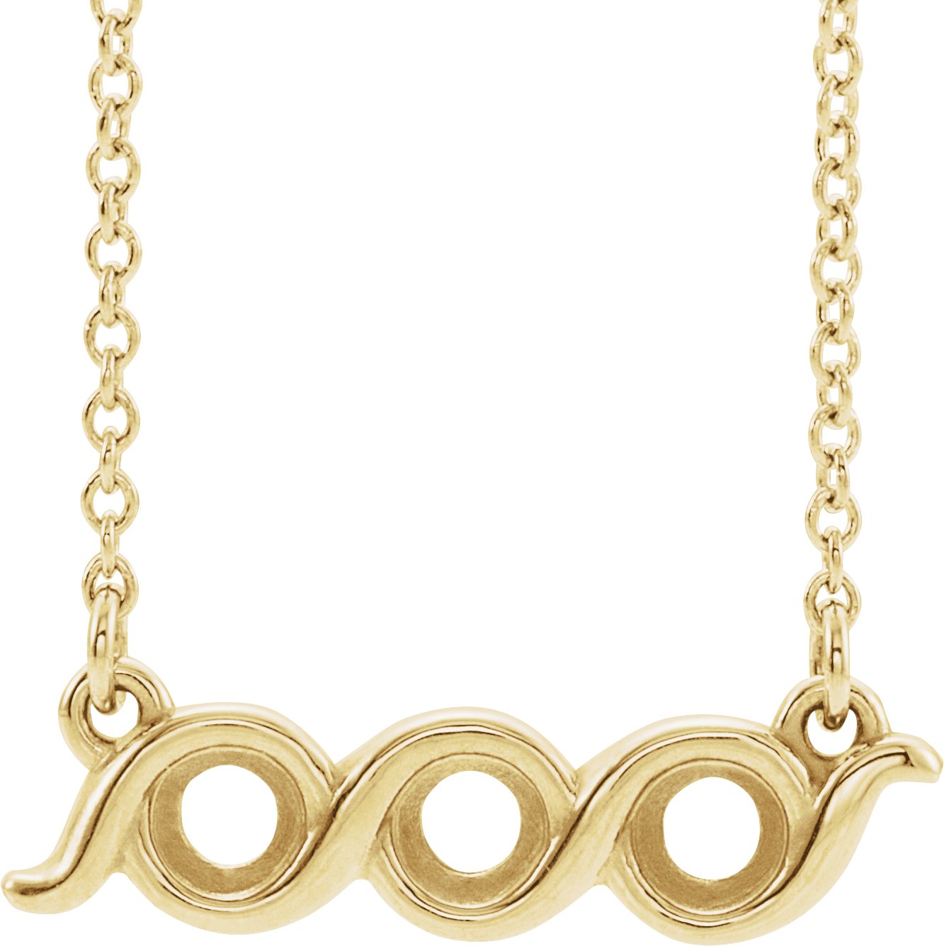 Family Bezel-Set Bar Necklace or Center
