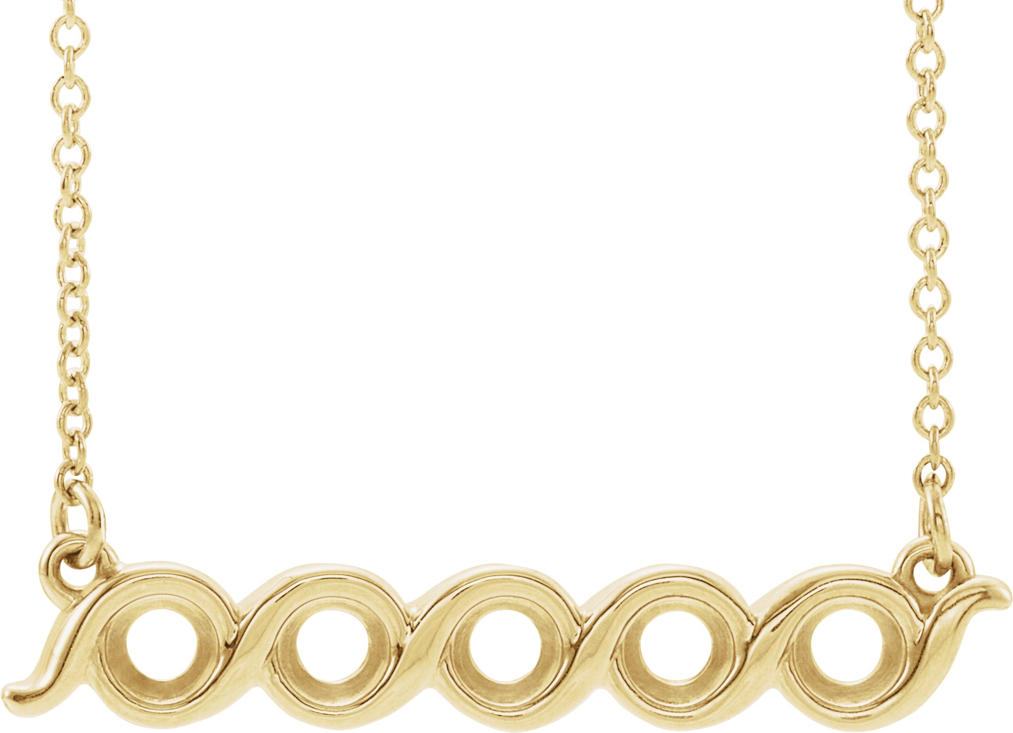 Family Bezel-Set Bar Necklace or Center