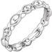 Platinum 1/10 CTW Natural Diamond Sculptural-Inspired Eternity Band Size 5