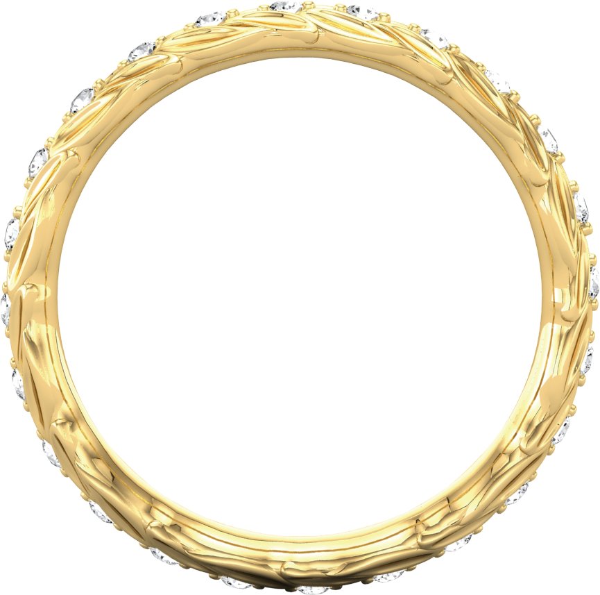 14K Yellow 1/6 CTW Natural Diamond Eternity Band Size 5.5-2