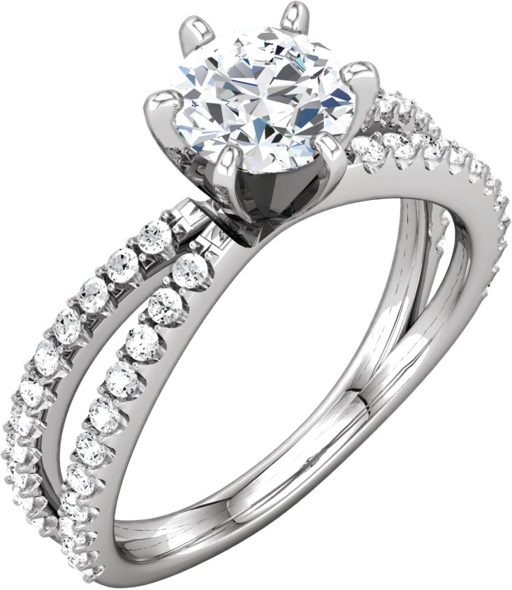 Accented Engagement Ring or Base