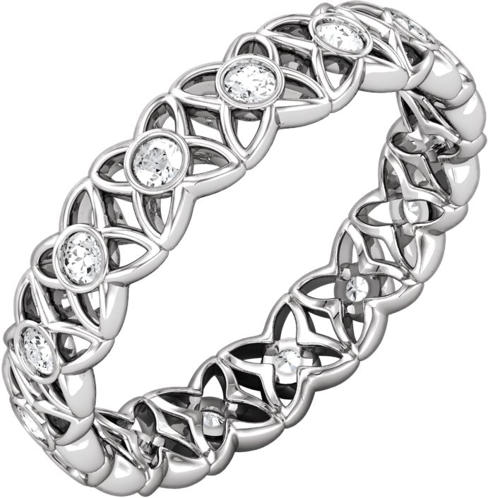 Diamond Sculptural Eternity Band or Mounting