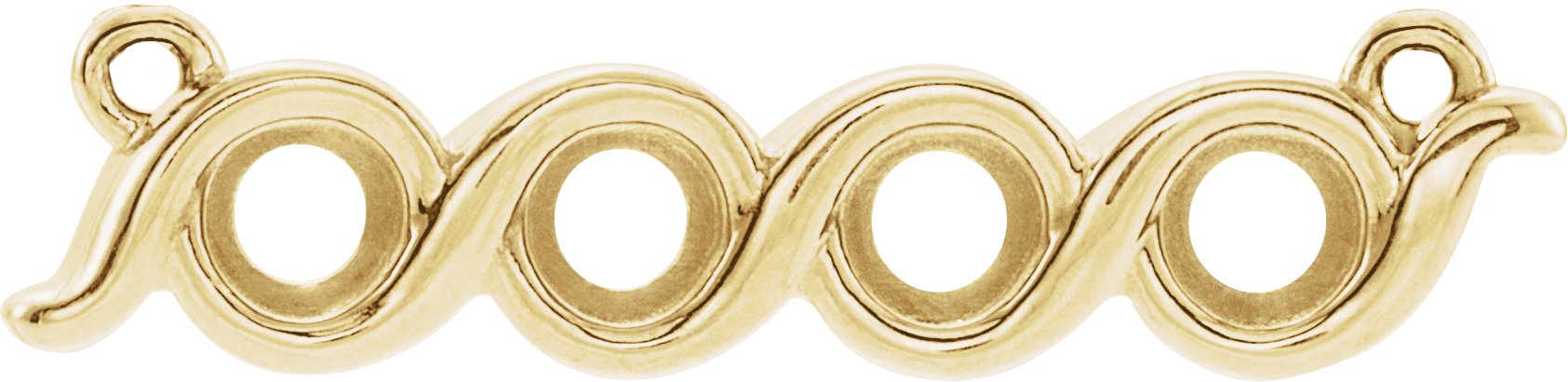 Family Bezel-Set Bar Necklace or Center