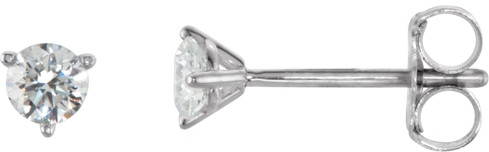 Platinum 1/4 CTW Natural Diamond Stud Earrings