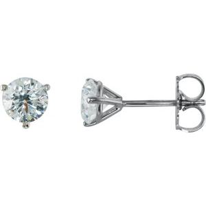 Platinum 1 CTW Natural Diamond Stud Earrings